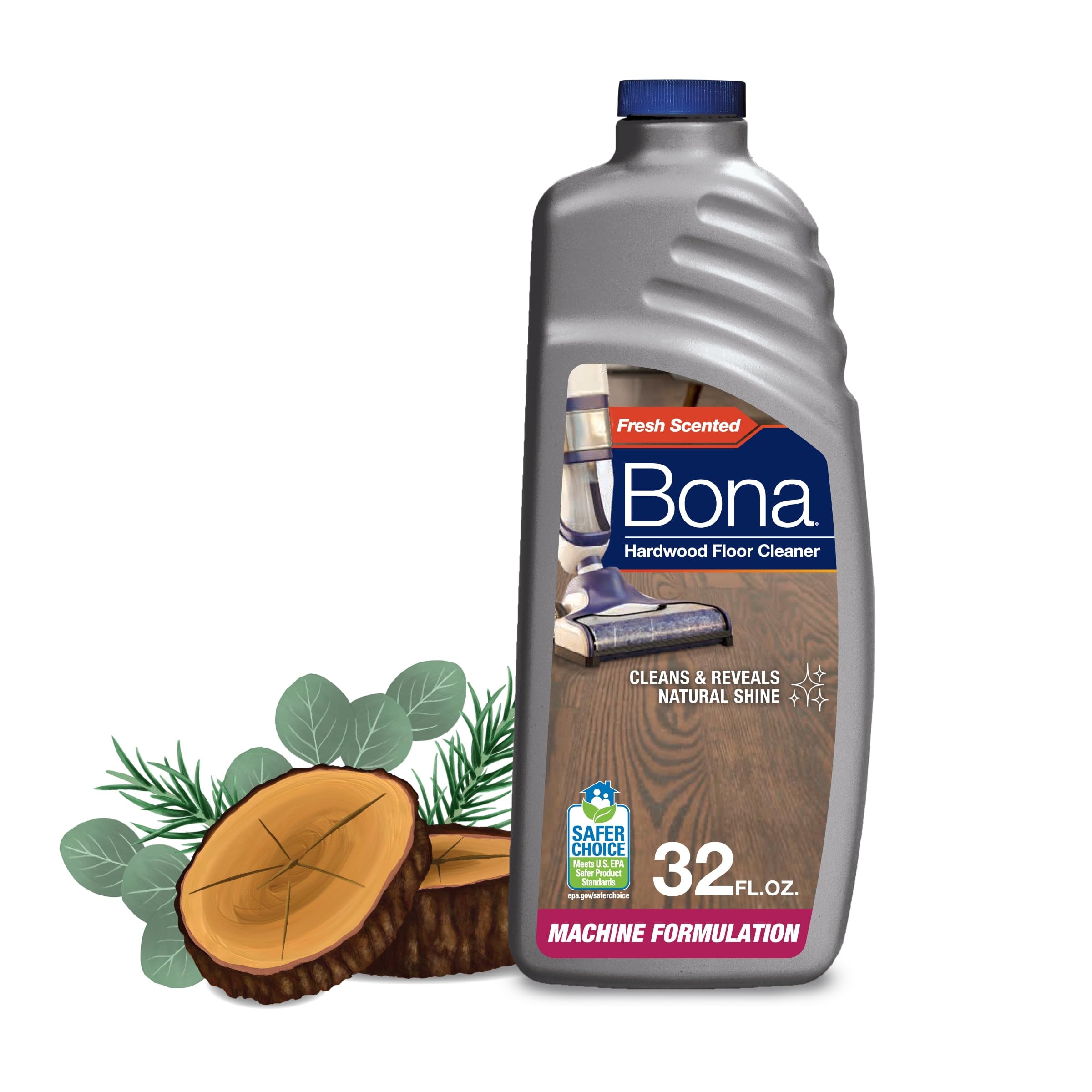 Bona® Hardwood Floor Cleaner - Hard-Floor Cleaning Machine Formulation - 32 fl oz - Cedar Wood