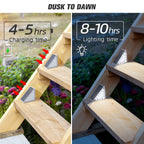 NIORSUN Solar Step Lights,12 Pack Cool White Solar Stair Lights Outdoor Waterproof IP67 Auto On Off,Solar Lights for Steps,Stair,Patio,Yard,Porch,Front Door,Sidewalk,Deck Decor