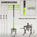 KLDOLLAR Hand Tiller Cultivator, Manual Twist Tiller with Sharp Arrow Tines