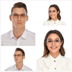 DOOViC Computer Reading Glasses 4 Pack Blue Light Blocking Glasses Anti Eyestrain Flexible Lightweight Readers for Women Men 2.75 Strength