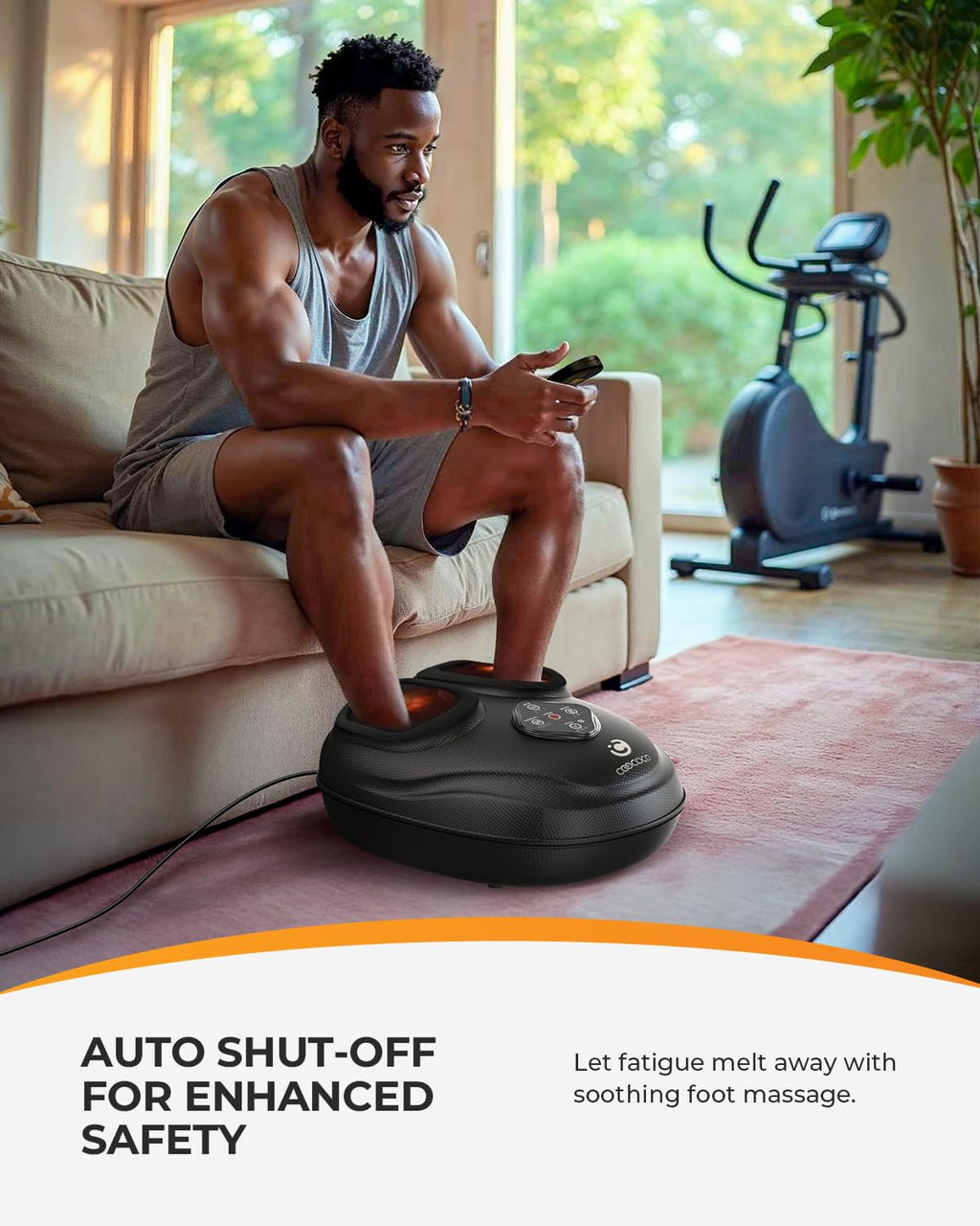 CooCoCo HSA Store Eligible Foot Massager with Heat, Plantar Fasciitis Feet Massager with Remote, Deep Kneading & Compression, FSA Foot Warmer for Home Office, Christmas Gifts for Women Men Mom Dad