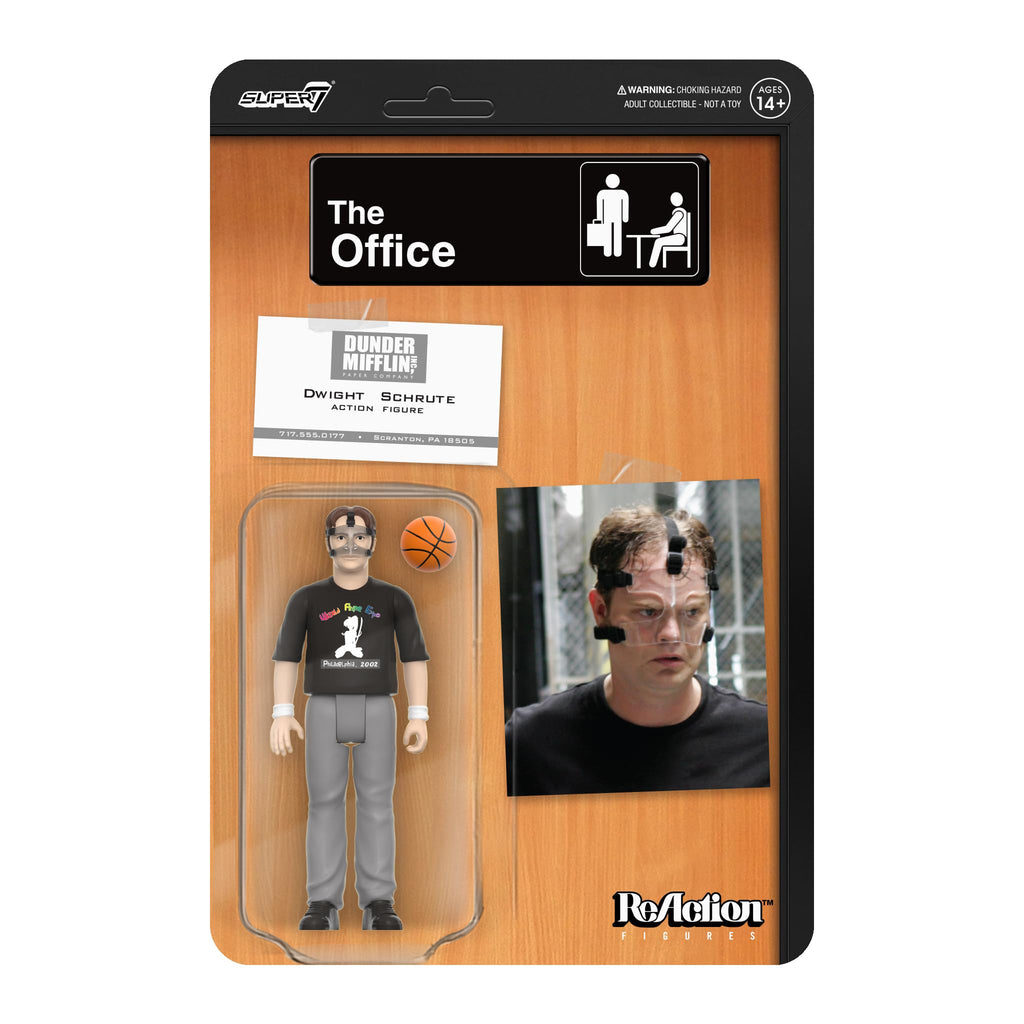 Super7 The Office Dwight Schrute (Basketball) - 3.75" The Office Action Figure with Accessory Classic TV Show Collectibles