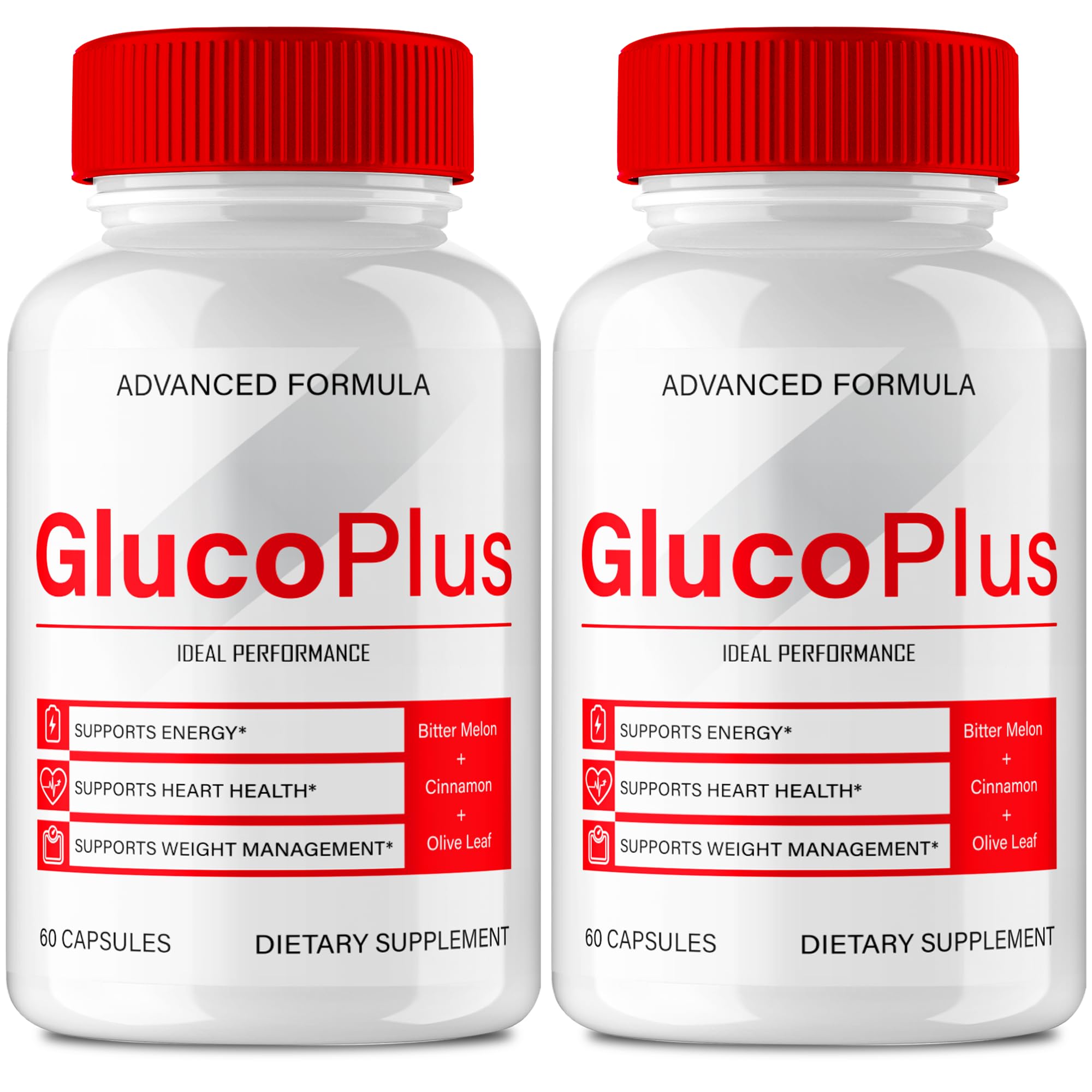 Gluco Plus Advanced Blood Formula Capsules, Official GlucoPlus Supplement Pills - Maximum Strength, All Natural for Healthy Circulation & Stable Level, Advanced Gluco Health Plus Reviews (2 Pack)