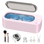 OSLTWI Ultrasonic Jewelry Cleaner Machine: 48KHz Ultra Sonic Cleaner for Jewelry,Eyeglass,Rings,Watch Band,Dentures,with Dual Cleaning Modes,350ML 304 Stainless Steel Tank,Gift for Wife,Mom,Daughter