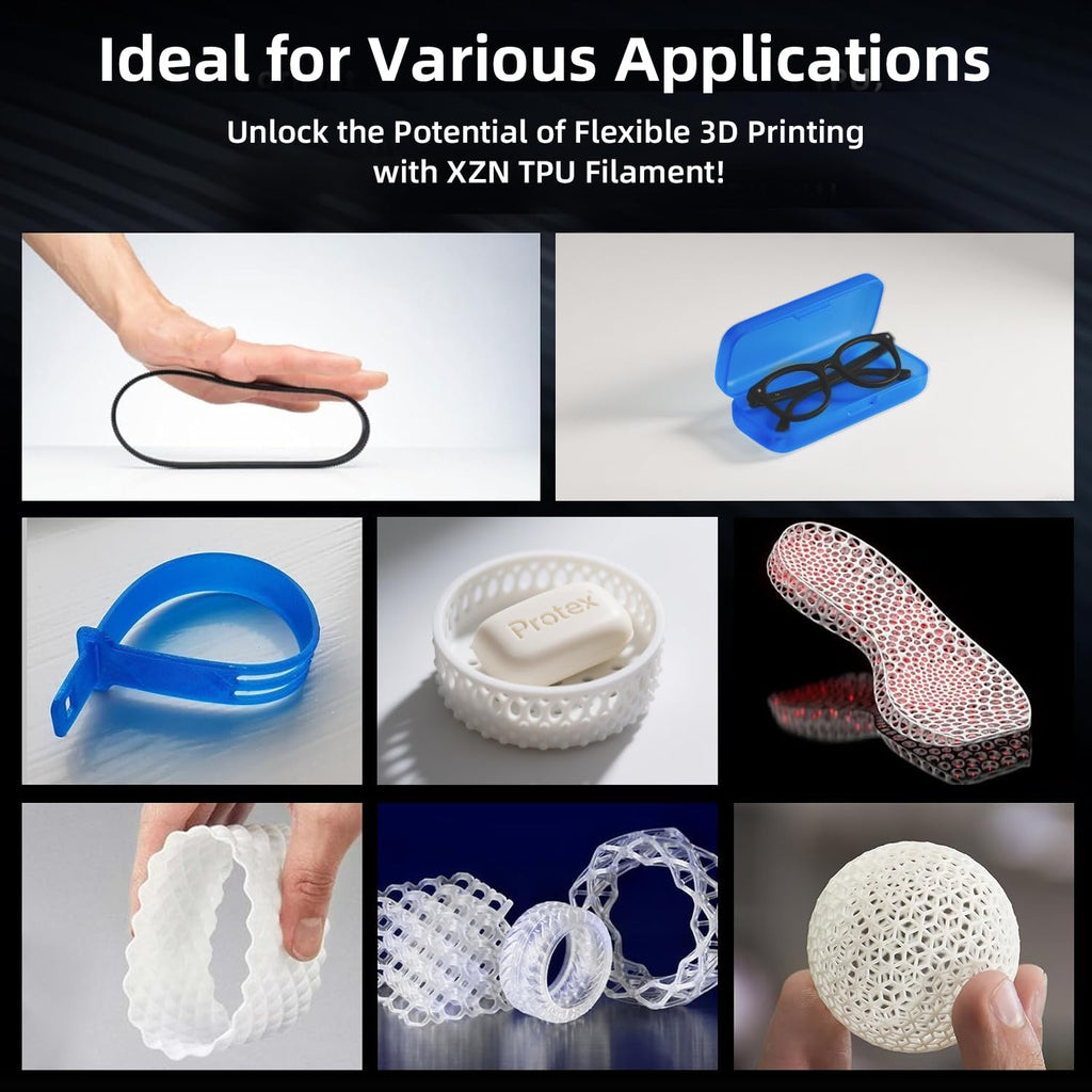 95A TPU Filament 1.75mm, Soft Flexible Consumables for 3D Printer, Dimensional Accuracy +/- 0.03 mm,1KG (2.2lbs) Spool (Green)