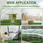 LSGCQ 6 mil Greenhouse Plastic Film Sheeting Cover, 8 x 26 Ft