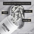 SEMEX Semen Volume Booster – Doctor Formulated Natural Support for Male Sperm Health, Load Volume Boost & Stamina – Non-GMO, Vegan, Gluten-Free, Fertility Supplement Made in USA - 90 Count
