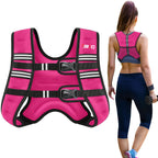 TB3C Weighted Vest 12lb with Reflective Stripe for Workout, Strength Training, Running, Fitness, Muscle Building, Weight Loss, Weightlifting