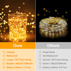 4-Pack Solar Fairy Lights Outdoor, Extra-long 288FT 800LED String Lights