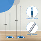 TrueYee Dust Mop for Hardwood Floors with 57" Long Handle Wet & Dry Mops for Catching Pet Hair and Dust Bunny Microfiber Dust Mops for Vinyl, Wood, Tile, Laminate Flooring