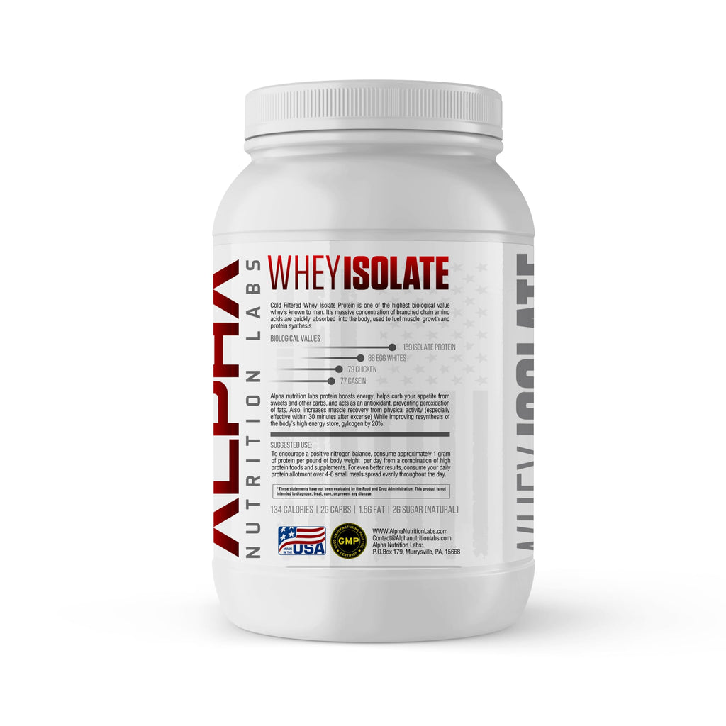 Alpha Nutrition Labs - Whey Isolate Protein, 2lbs Supplement Dietary Fitness Edible Amino Muscle Optimum (Cinnamon Crunch)