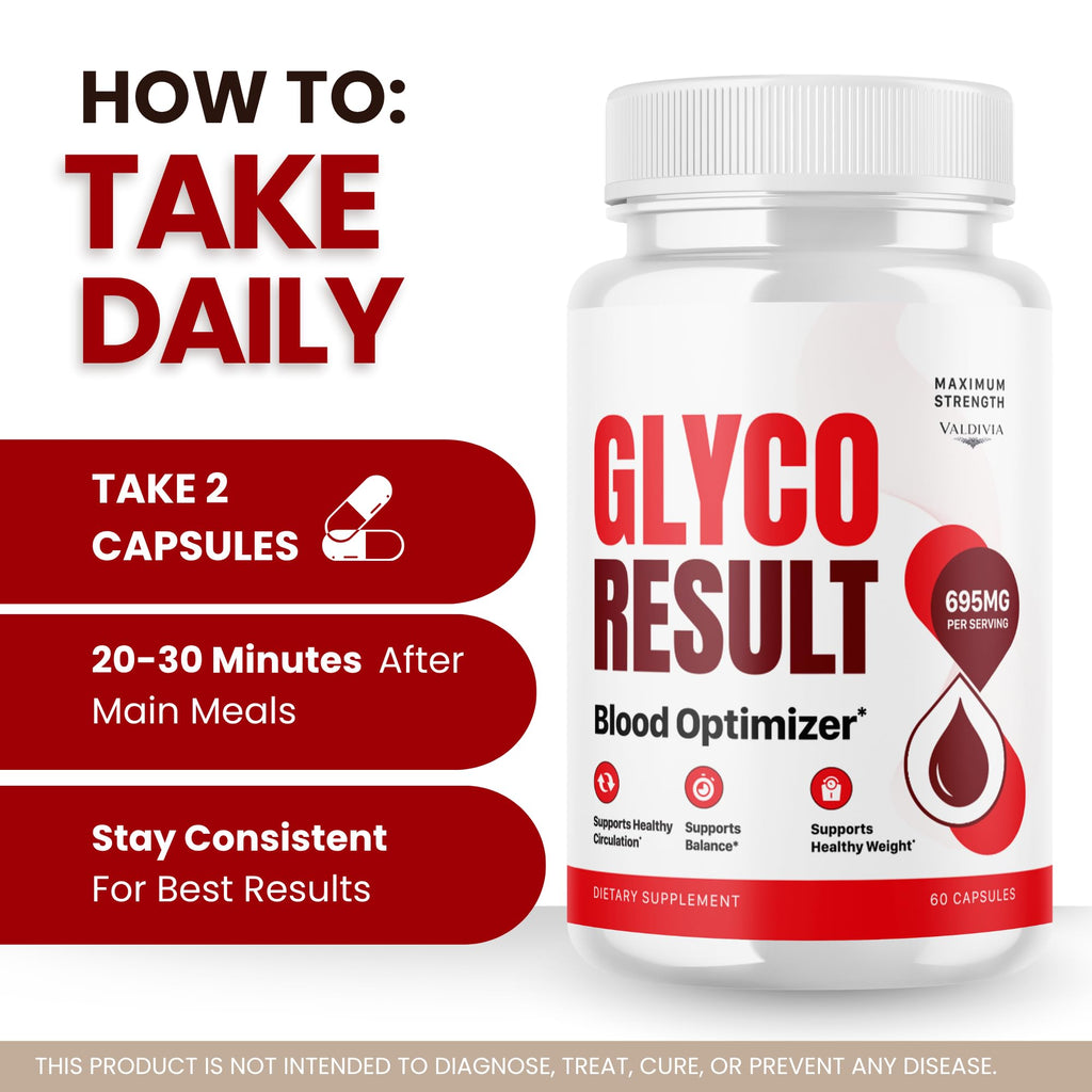 Valdivia (3 Pack) GlycoResult Capsules - Official Glyco Result Supplement, Premium Formula, Natural Vitamins for Health & Wellness - 180 Capsules for 3 Months