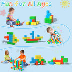 Asago Magnetic Blocks, 1.34 inch Large Magnetic Building Blocks, 3D Magnetic Cubes for Toddlers, Preschool Educational Construction Kit, Sensory Montessori Toys Kids Blocks for Boys Girls Toddlers