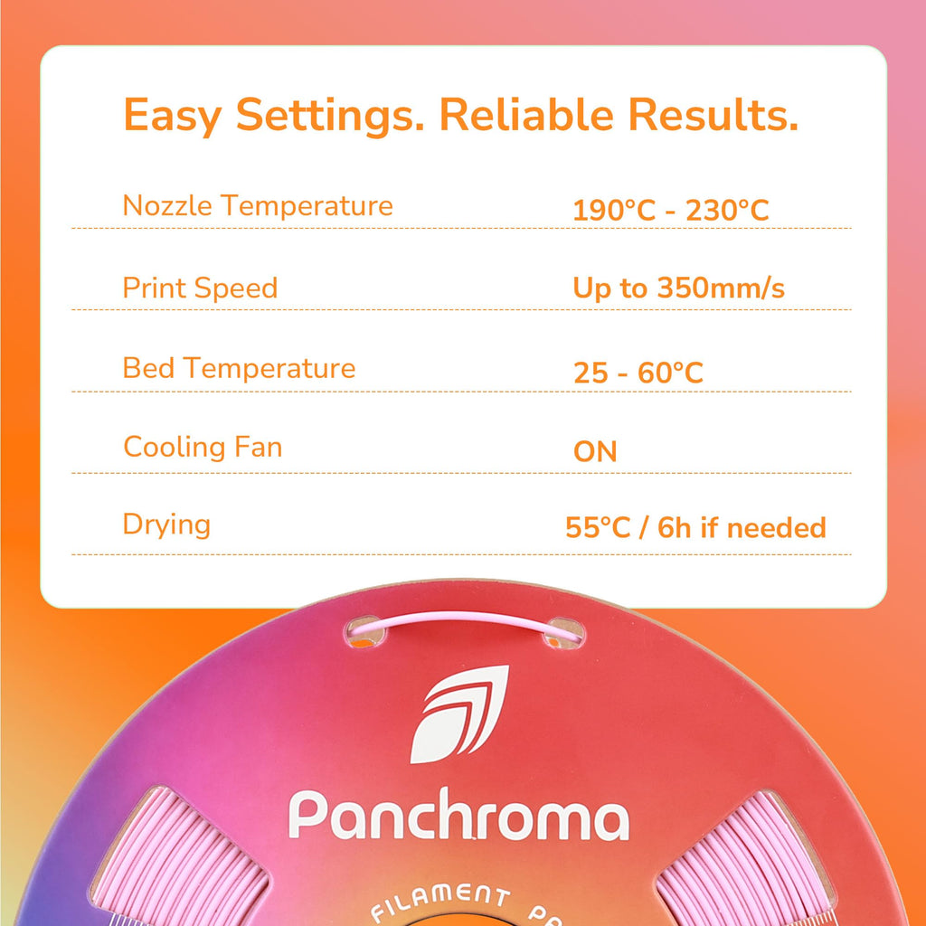 Polymaker Panchroma PLA Filament 1.75mm, 1kg, Azure Blue