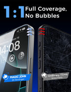 MAGIC JOHN 2 Pack for iPhone 16 Pro Max Tempered Glass Screen Protector