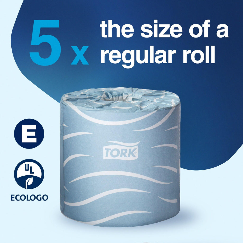 Tork Bath Tissue Roll Advanced 2-ply, Biodegradable 4x3.75", 500 sheets/roll, 48 rolls/case, TM6130S