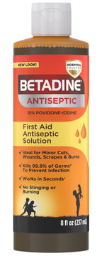 Betadine Antiseptic Povidone Iodine Solution 8 Fl Oz