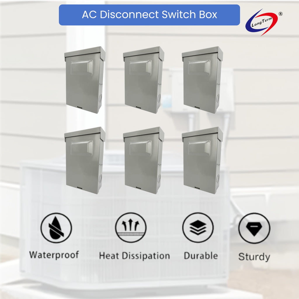 Long Term 240V 60A Pull Out Switch Box Non-Fused Disconnect Plastic Electronic Components Fused Disconnect Box