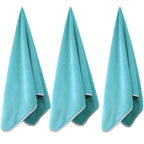 Wuwahold Microfiber Gym Towels Bigger Size Super Soft for Exercise Fitness, Sports, Workout, 380-GSM 15-Inch x 31-Inch Quick-Drying Towels (3 Pack, Pure Green)