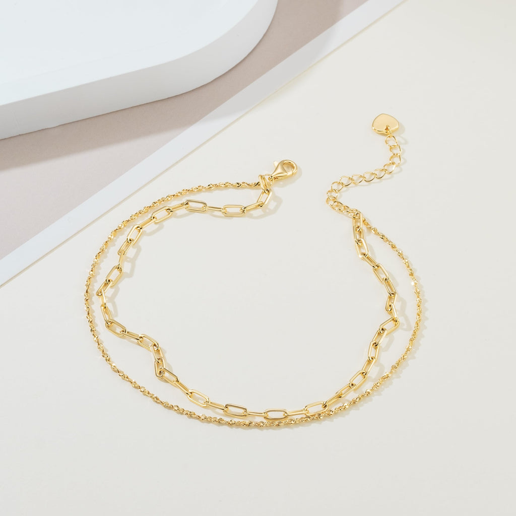 DIVAS MODE 14K Gold Anklets for Women Gold Ankle Bracelets for Women