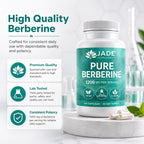 Jade Supplements Pure Berberine, 60 Vegetarian Capsules