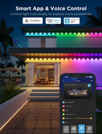 Govee Permanent Outdoor Lights Pro, 100ft with 60 RGBIC LED Lights for Daily and Accent Lighting, 75 Scene Modes for Outdoor Decor, IP67 Waterproof, Works with Alexa, Google Assistant, Matter, White