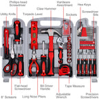 WINNER 156-Piece Delicate All-Purpose Home Tool Kit in Foldable Toolbox, Unisex | Complete and Essential Hand Tools Set for General House Repairs, Garage, Apartment, Office, Dorm, Perfect Holiday Gift