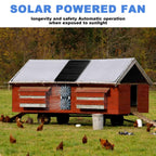 Solar Fan 30W Solar Powered Fan | Panel with 2 IPX7 Weatherproof Fans 5In Fans, Suitable for air Ventilation & Circulation in Outside Chicken Coops, Greenhouses, Sheds, Pet Houses