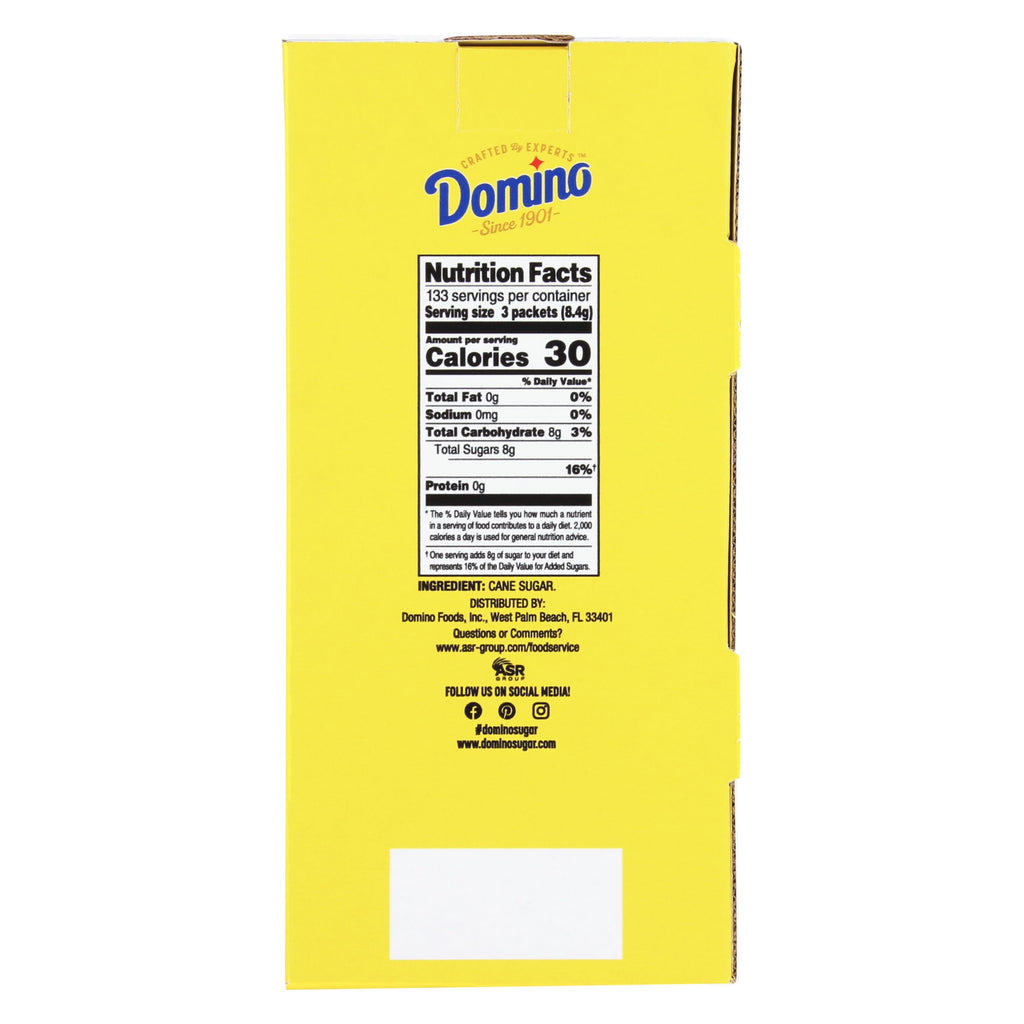 Domino® White Sugar Packets, 400 Count Dispenser Box, 0.10 oz Each
