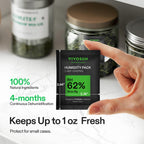 VIVOSUN 62% RH Two-Way Humidity Control Packs, Size 8 g, 20 Packs, Each for Storing 1 oz, Moisture Balancer with RH Indicator Card for Food Storage