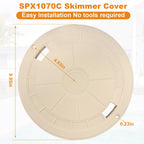 SuperDi SPX1070C10 Tan Cover Replacement for Hayward Automatic Skimmers Replace SP1070, SP1071, and SP10712S Pool Skimmer Cover