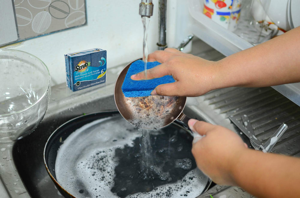 Scrubit Non-Scratch Cleaning Scrub Sponges- Scrubbing Dish Sponge Ideal for Washing Kitchen,Dishes, Bathroom &More – Dishwashing Sponge Along with A Thought Scrubber – 24 sponges