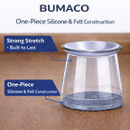 BUMACO 40Pcs Chair Leg Floor Protectors Chair Leg Protectors for Hardwood Floors Silicone Pads Covers to Protect Floors Clear Universal S (15/16" to 1-5/16")