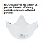 3M Aura Particulate Respirator 9205+, N95, Pack of 20 Disposable Respirators, Individually Wrapped, 3 Panel Flat Fold Design Allows for Facial Movements, Comfortable, NIOSH Approved, Smoke