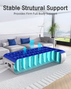 Xsleep Twin Air Mattress with Built in Pump Luxurious Comfort Raised Inflatable Mattress Twin Airbed Blow Up Mattress for Home and Guests 75"*39"*13" Air Bed 2 Minutes Fast Inflate/Deflate 330 lbs Max