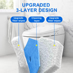 60pcs Disposable Toilet Wand Refills for Clorox,Replacement Brush Heads Compatible With Most Toilet Wand Refill System,Upgrade Fiber Cleaner Heads for Closestool Cleaning.（not included brush rod）