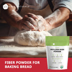 Kate Naturals Psyllium Husk Powder for Fiber, Digestion & Baking Bread. Mixes Easily with Juice & Smoothies (1.5lb, Organic, Gluten Free, Fine Ground)