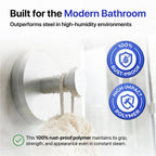 HOME SO Suction Cup Hooks for Shower & Bathroom Towel Holder 4-Pack – Suction Cups Hooks for Hanging Towels, Robes, & Coats - Tiles, Glass Door or Mirror – Shower Hooks & Towel Hooks Organizer -Nickel