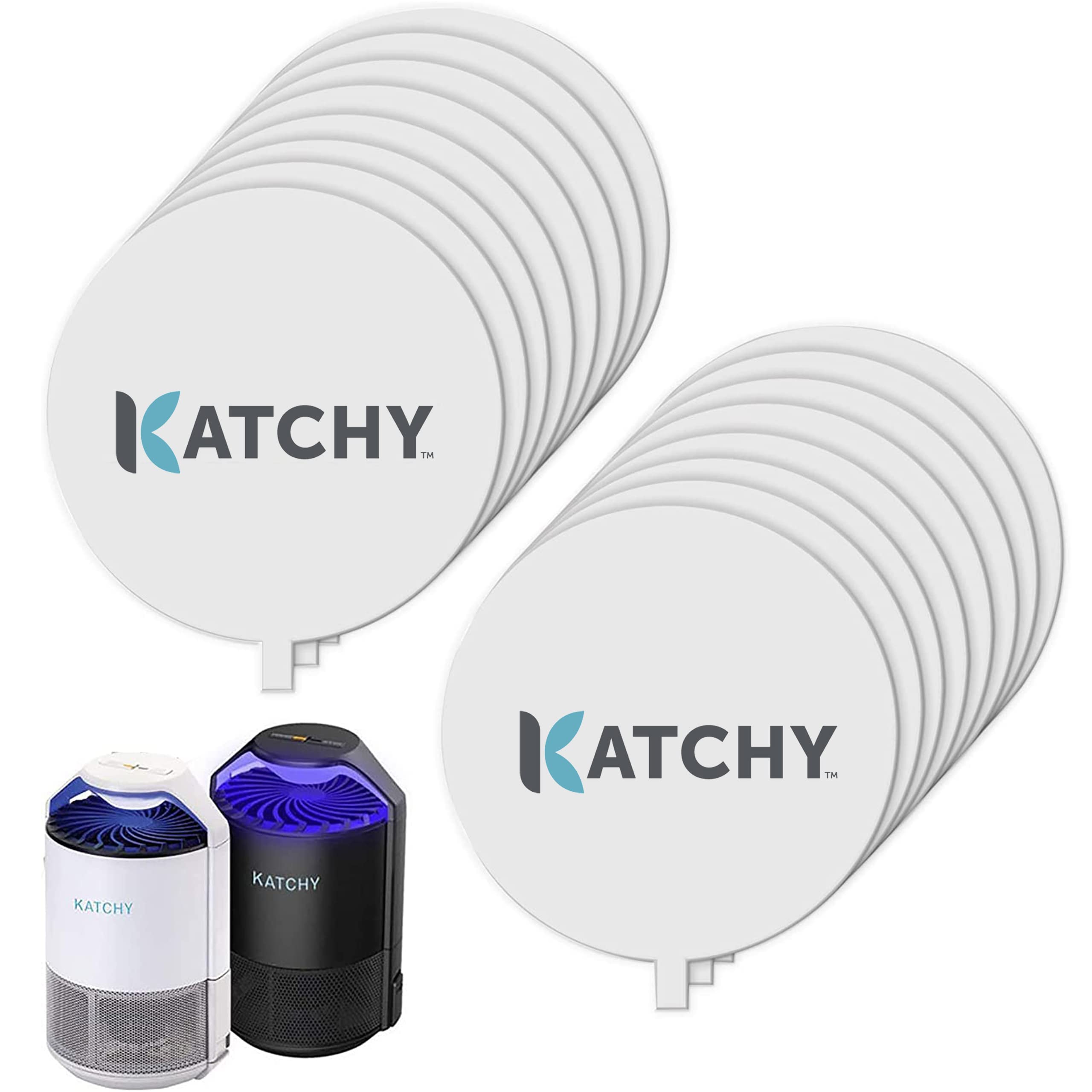 Katchy Original and Midnight Glue Board Refills (16 Pack) – Catcher & Killer for Mosquito, Gnat, Moth & Fruit Fly – Indoor Flying Insect Trap Glue Board Refills – Non-Zapper Traps for Buzz-Free Home