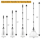 RISETEX Leaf Rake with 53 Gal Leaf Bags, Expandable Heavy Duty Metal Set