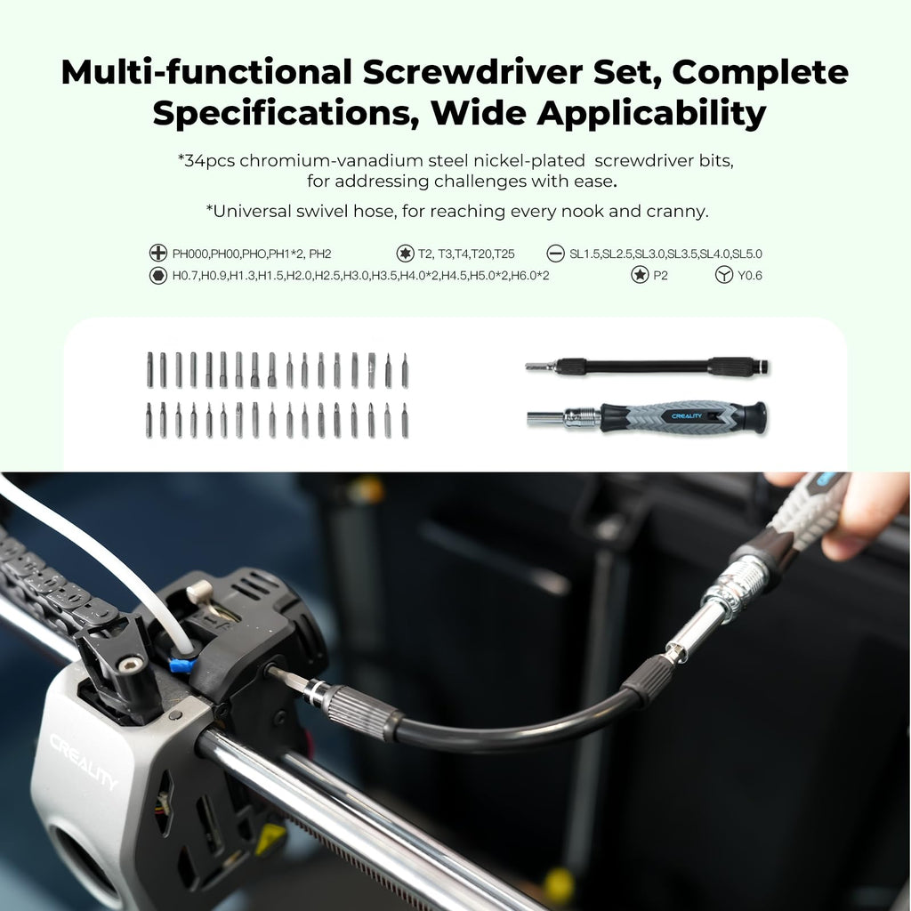 Creality 3D Printer Tool Kit, 74Pcs 3D Printing Tool Wrap Kit Assembly/Removal/Filament Cutting Set 3D Printer Accessories for All FDM Printers Cleaning Finishing Printing