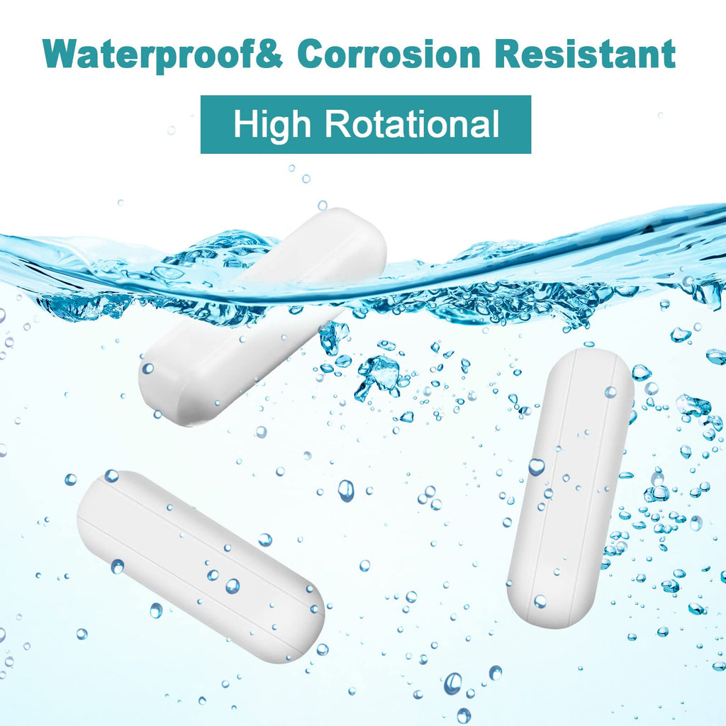 Weewooday 46 Pieces PTFE Magnetic Mixer Stirrer Bar, White Color Stainless Steel Laboratory PTFE Stir Plate Bar, Mixing Plate Magnet Stick (30 Mm/ 1.18 Inch)