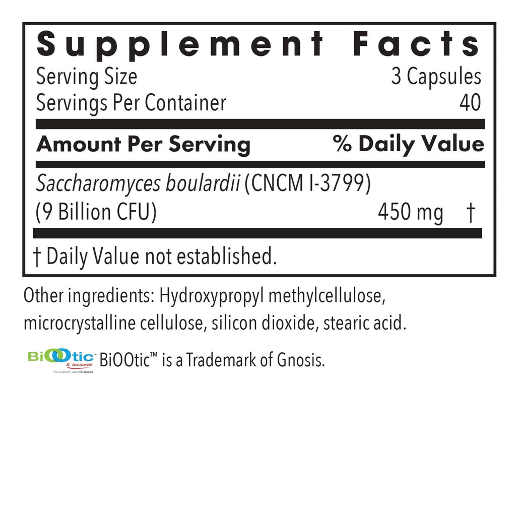 ARG Essential-Biotic Saccharomyces Boulardii - 9 Billion CFU Probiotic Yeast - Gastrointestinal Balance & Immune Function Support - Vegetarian - 40 Servings - 120 Capsules
