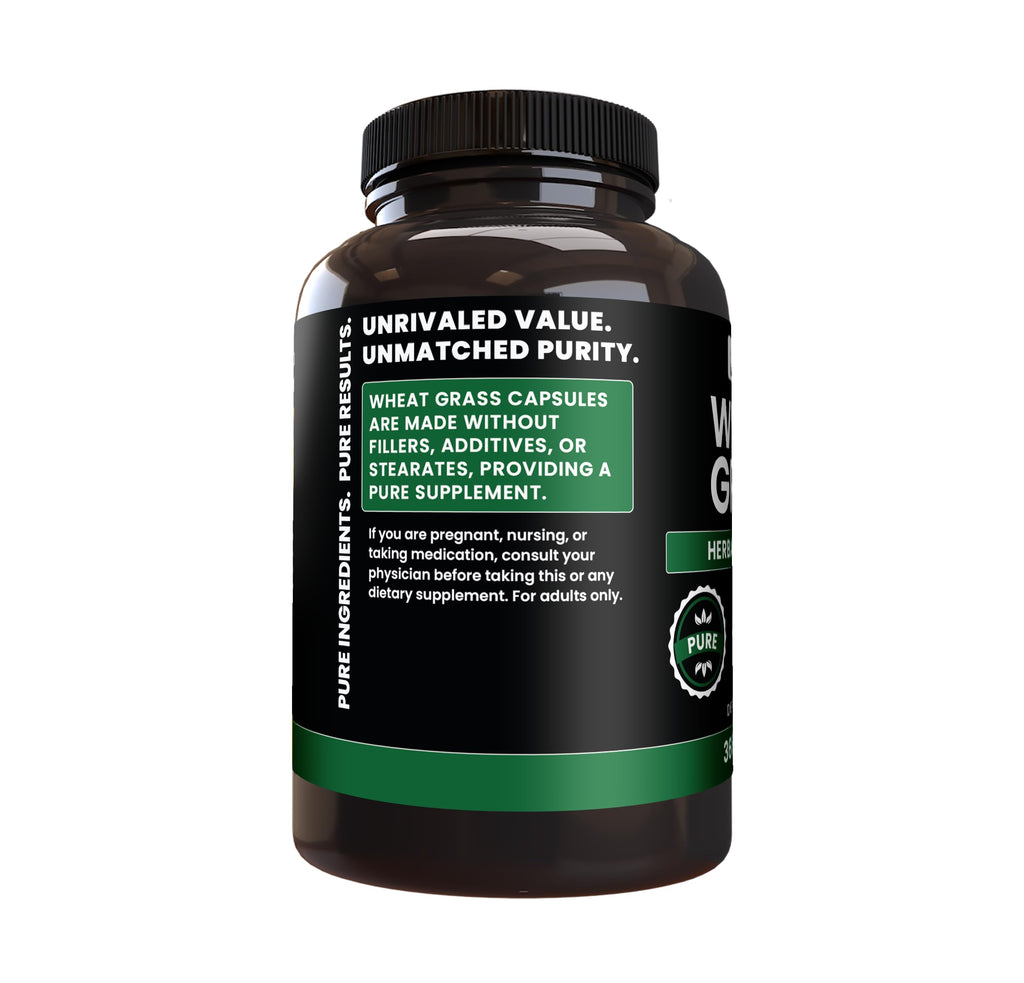 Pure Original Ingredients Wheat Grass (365 Capsules) No Magnesium Or Rice Fillers, Always Pure, Lab Verified