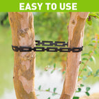 50 FT Chain Lock Tree Ties, 0.5Inch Outdoor Plant Strap for Staking