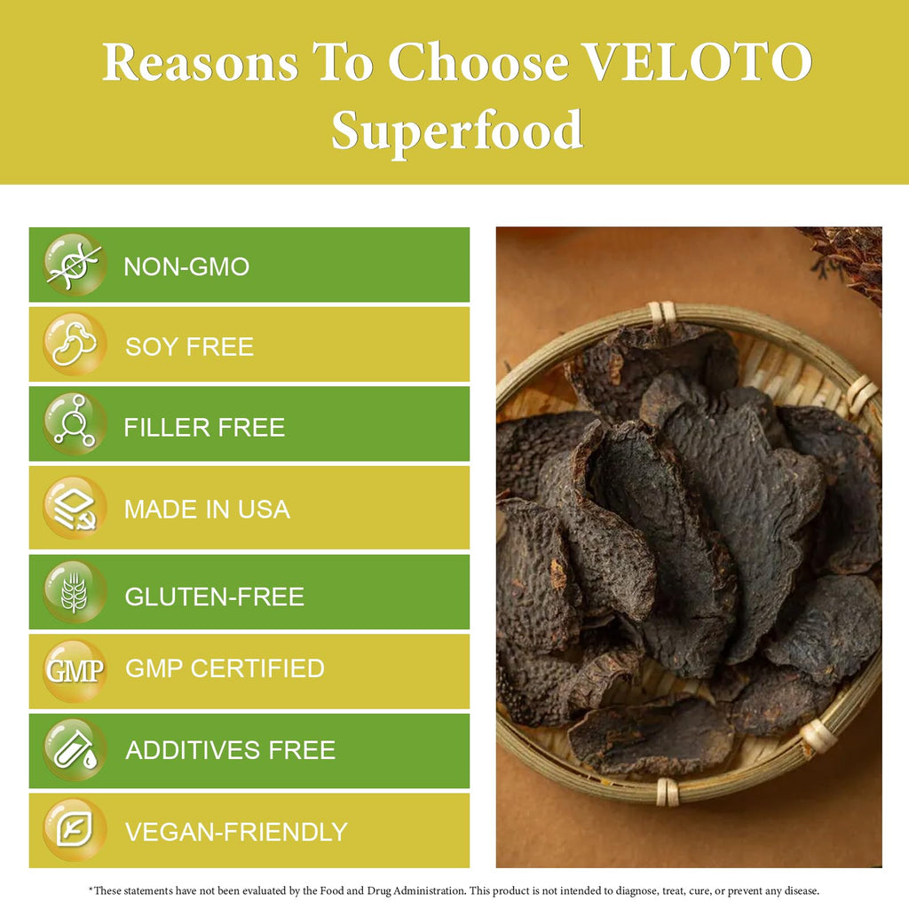 VELOTO Organic He Shou Wu Extract Powder 50:1 – Pure Fo-Ti Herbal Supplement, No Fillers, Vegan, Traditionally Used for Hair, Vitality & Antioxidant Superfood (6 Ounce)