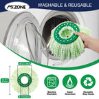 4 Pack Spin Mop Head Replacement Compatible with Libman Tornado, Microfiber Mop Head for Libman Tornado Spin Mop System, Machine Washable Mop Refill Head, Easy to Replace
