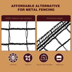 ORIVOGAS Deer Fence Netting,Plastic Mesh Fence 6.5x50ft,Reinforced Edges 55gsm Heavy Duty Animal Barrier,Ideal for Garden Netting,Against Bird,Temporary Fence,Fruit Plant Protection,Black