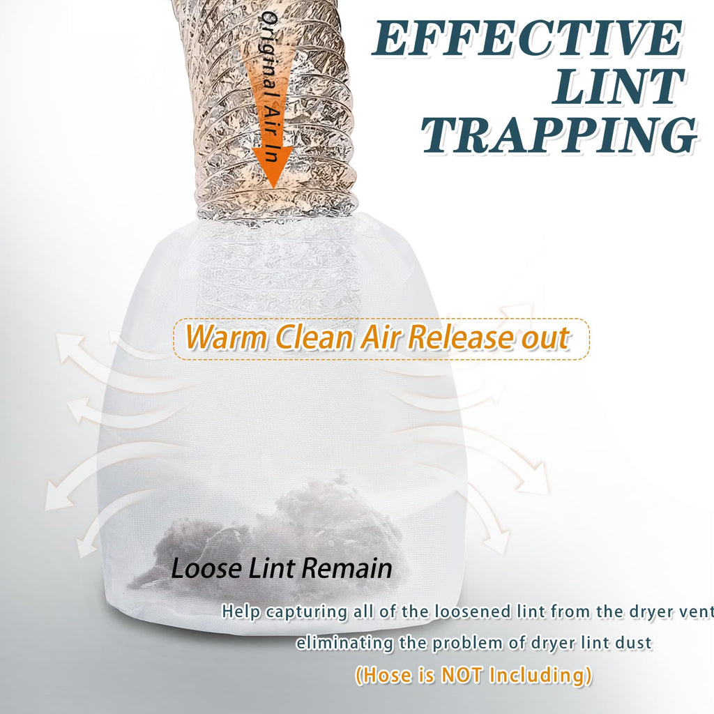 Dryer Vent Lint Catcher, Dryer Lint Trap Catcher and Filter Bags, Set of 4