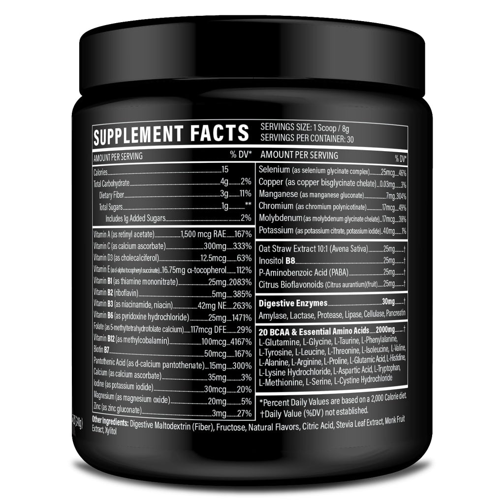 Multivitamin Powder - Keto Drink Mix for Men Women BCAA Amino Acids Won’t Upset Your Stomach - Keto Vegan Multivitamin with Electrolytes Super B Complex Digestive Enzyme (Orange Burst)